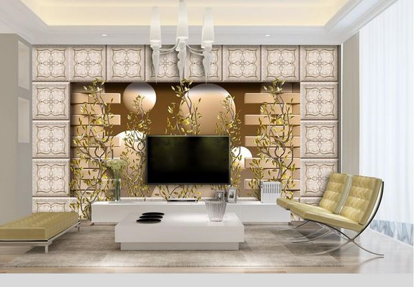custom wall mural abstract ceramic tile brick wall wallpapers for living room