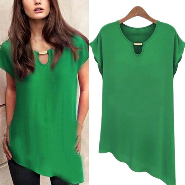 2015 brand new plus size chiffon shirts fashion women solid casual summer blouse butterfly sleeves blusas femininas s-xxl camisa, White
2015 brand new plus size chiffon shirts fashion women solid casual summer blouse butterfly sleeves blusas femininas s-xxl camisa, White