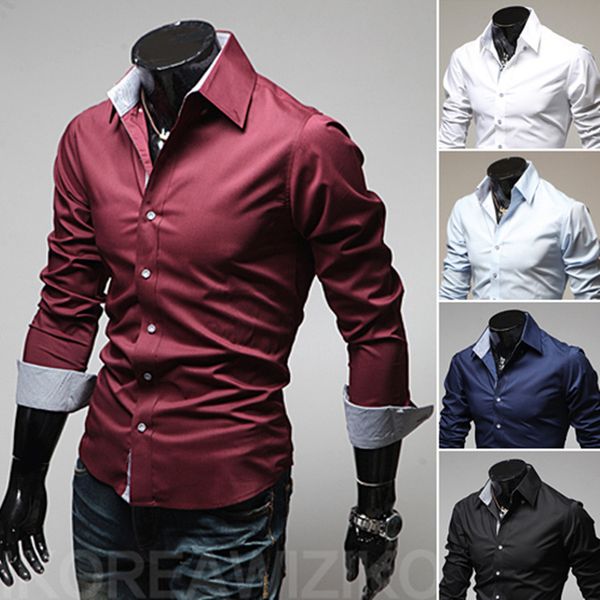 2017 ing new mens luxury casual stylish slim fit dress shirts 4 size us xs l 5 colors, White;black
2017 ing new mens luxury casual stylish slim fit dress shirts 4 size us xs l 5 colors, White;black