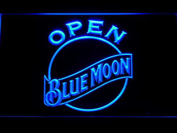 052 Blue Moon Bar Beer Led Neon Light Sign Wholeseller Dropship 7 Colors To Choose