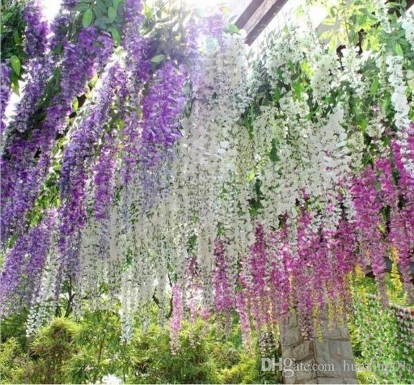 110cm long elegant artificial silk flower wisteria vine rattan for wedding centerpieces decorations bouquet garland home decoration 50pcs
110cm long elegant artificial silk flower wisteria vine rattan for wedding centerpieces decorations bouquet garland home decoration 50pcs