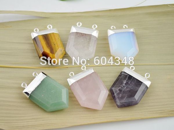 new6pcs druzy quartz / agate / tiger eye connector beads & pendant, silver plated edge pendant in mixed color, gem stone pendant, Bronze;silver
new6pcs druzy quartz / agate / tiger eye connector beads & pendant, silver plated edge pendant in mixed color, gem stone pendant, Bronze;silver