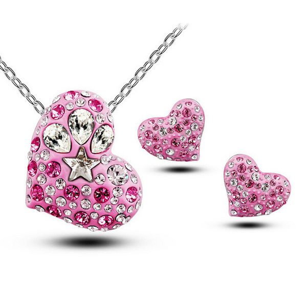 full rhinestone heart jewelry sets fashion beautiful necklace earrings sets for women fine jewelry set 5613, Silver
full rhinestone heart jewelry sets fashion beautiful necklace earrings sets for women fine jewelry set 5613, Silver