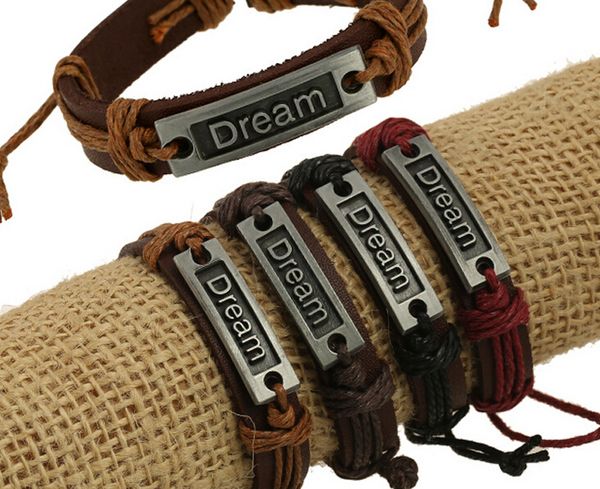 2015 latest version punk style 100% genuine leather bracelet alloy dream hemp rope adjustable bracelet 20pcs/lot, Black
2015 latest version punk style 100% genuine leather bracelet alloy dream hemp rope adjustable bracelet 20pcs/lot, Black