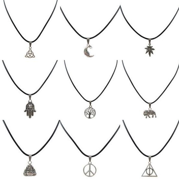 sample neaklace with various pendants, pu chain, not fade, comfortable, and ing, Silver
sample neaklace with various pendants, pu chain, not fade, comfortable, and ing, Silver