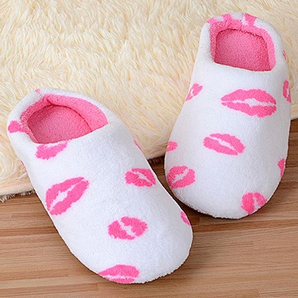 wholesale- home anti-slip slippers women's lip print coral velvet indoor shoes, Black
wholesale- home anti-slip slippers women's lip print coral velvet indoor shoes, Black