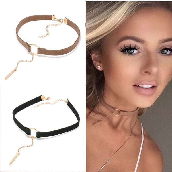 90's punk new fashion 4 colors leather choker necklace gold color geometry with round pendant collar necklace for women girls, Silver
90's punk new fashion 4 colors leather choker necklace gold color geometry with round pendant collar necklace for women girls, Silver
