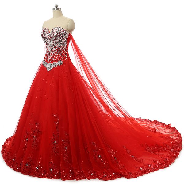 luxury red wedding dress a line sweetheart sleeveless crystals beaded sequined tulle lace appliques custom made bridal gowns corset, White
luxury red wedding dress a line sweetheart sleeveless crystals beaded sequined tulle lace appliques custom made bridal gowns corset, White