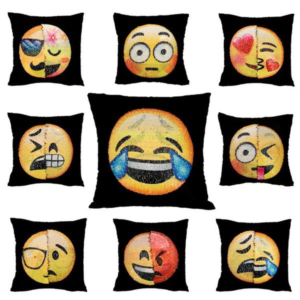 

two-sided sequin pillow cover cushion emoji face pillow magical sequins pillow cases decorative sofa decoration ia921