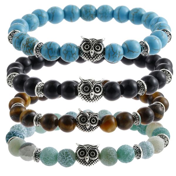 9 styles new owl natural stone beads bracelet & bangle for men women stretch yoga lava stone jewelry fashion accessories for lovers d205s, Golden;silver
9 styles new owl natural stone beads bracelet & bangle for men women stretch yoga lava stone jewelry fashion accessories for lovers d205s, Golden;silver