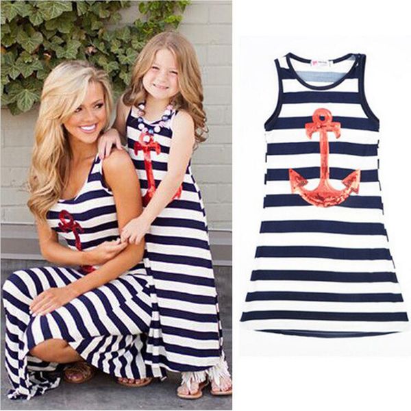 mother and daughter clothes summer family look kids girls dresses mother and daughter striped dress anchor matching family clothes outfits, Blue
mother and daughter clothes summer family look kids girls dresses mother and daughter striped dress anchor matching family clothes outfits, Blue