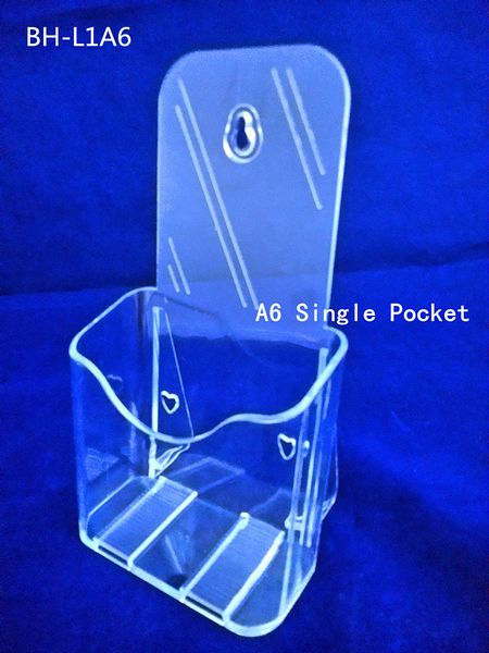 Clear A6 Dl Pamphlet Single Pocket Plastic Brochure Literature Display Holder Stand To Insert Leaflet On Desk10pcs Ing