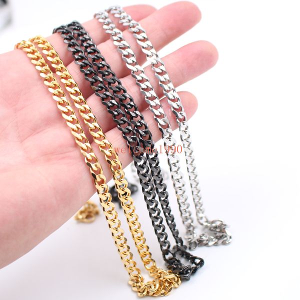 5mm curb link chain necklace stainless steel fashion men's women jewelry silver / gold / black 18 inch-32 inch choose
5mm curb link chain necklace stainless steel fashion men's women jewelry silver / gold / black 18 inch-32 inch choose