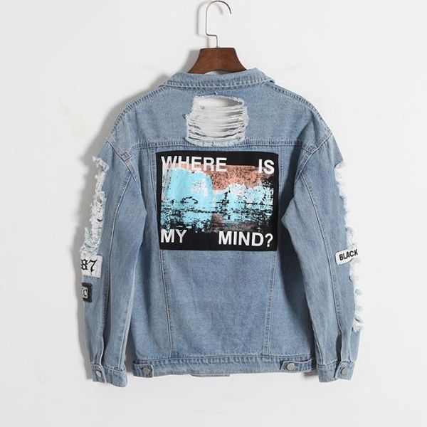 wholesale- korea retro washing frayed embroidery letter patch jeans bomber jacket light blue ripped denim coat daylook letter print, Black;brown
wholesale- korea retro washing frayed embroidery letter patch jeans bomber jacket light blue ripped denim coat daylook letter print, Black;brown