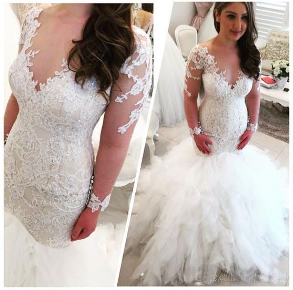 2021 mermaid wedding dresses with long sleeves wedding gowns sheer v neck beaded appliques vintage bridal dresses princess gowns, White
2021 mermaid wedding dresses with long sleeves wedding gowns sheer v neck beaded appliques vintage bridal dresses princess gowns, White