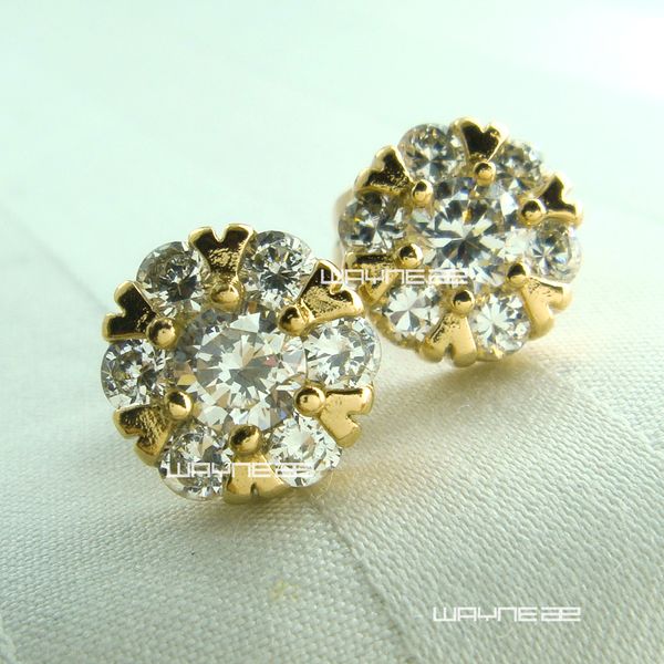 18k 18ct yellow gold filled with swarovski crystal stud earrings e100b, Golden;silver
18k 18ct yellow gold filled with swarovski crystal stud earrings e100b, Golden;silver