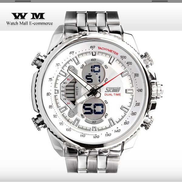 luxury full steel watch skmei 0993 men sports watches led diaplay multi-functional military watches, Slivery;brown
luxury full steel watch skmei 0993 men sports watches led diaplay multi-functional military watches, Slivery;brown