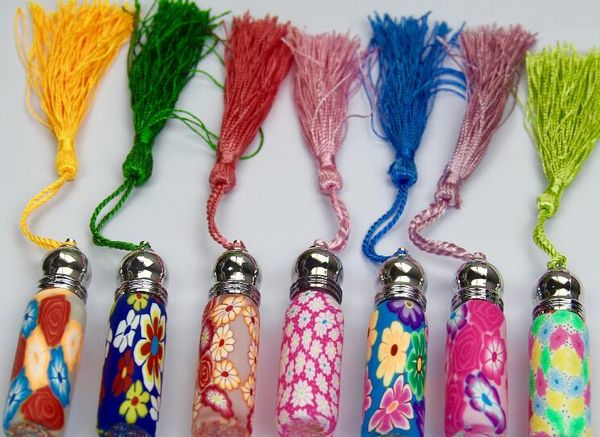 Hight quality 6ml copper head bead polymer clay perfume bottle empty roller ball bottle car pendant 
Hight quality 6ml copper head bead polymer clay perfume bottle empty roller ball bottle car pendant