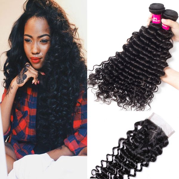 brazilian deep wave 3 bundles with lace clsoure 100% unprocessed brazilian peruvian malaysian human hair lace closure with hair bundles, Black;brown
brazilian deep wave 3 bundles with lace clsoure 100% unprocessed brazilian peruvian malaysian human hair lace closure with hair bundles, Black;brown