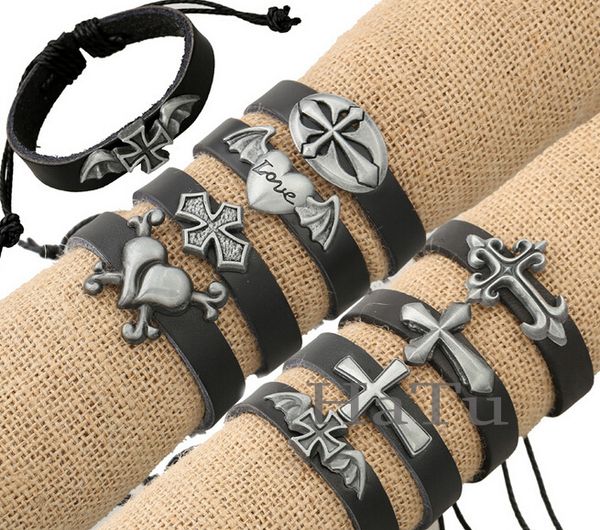 European and American style leather bracelet with the cross Leather bracelets bracelets Indian jewelry wholesale priced
European and American style leather bracelet with the cross Leather bracelets bracelets Indian jewelry wholesale priced