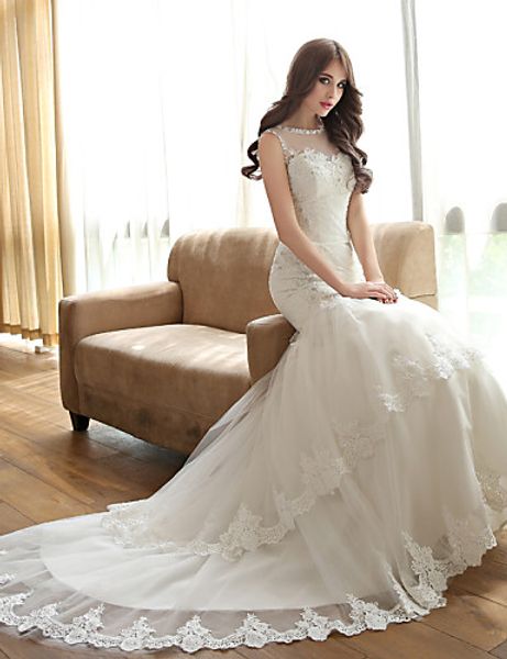 2016 sale fashion custom made trumpet/mermaid charming ivory court train bateau beading backless appliques tulle wedding dresses 214, White
2016 sale fashion custom made trumpet/mermaid charming ivory court train bateau beading backless appliques tulle wedding dresses 214, White