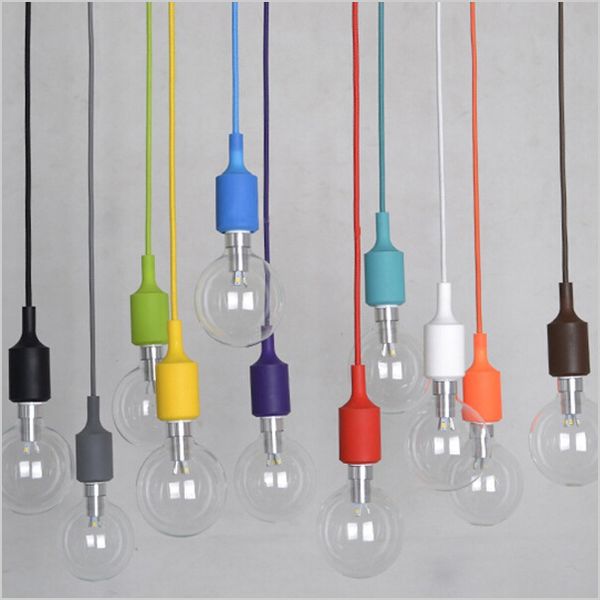 colorful led pendant lights 100cm wire e27 lamp holder silicone hanging lamp sconce lamp socket holder without bulb
colorful led pendant lights 100cm wire e27 lamp holder silicone hanging lamp sconce lamp socket holder without bulb 