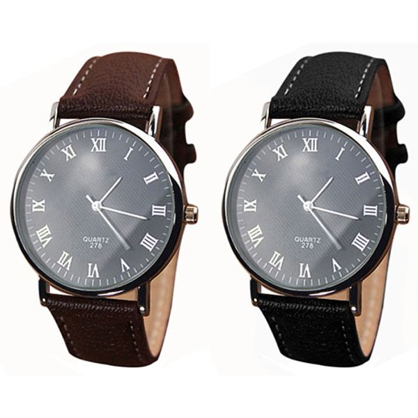 business men's roman numerals faux leather band quartz analog luxury dress watches 2015 new 5mny, Slivery;brown
business men's roman numerals faux leather band quartz analog luxury dress watches 2015 new 5mny, Slivery;brown