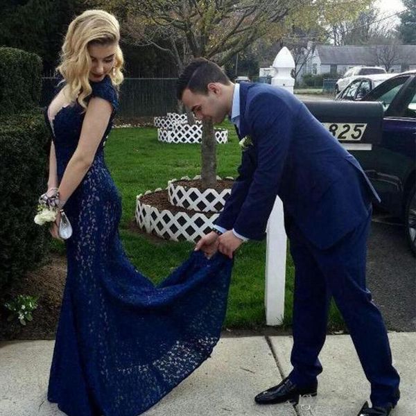2016 royal blue long lace mermaid prom dresses v neck back open back pleats vestidos de festa formal party gowns, Black
2016 royal blue long lace mermaid prom dresses v neck back open back pleats vestidos de festa formal party gowns, Black