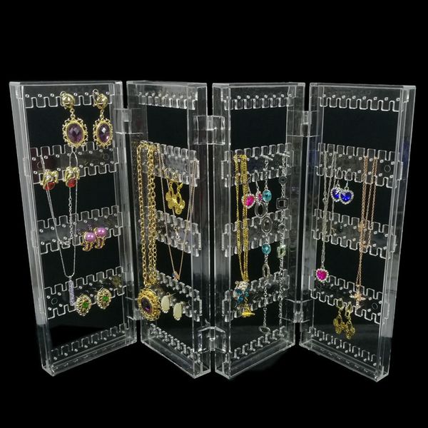 Складной 4 Панель Clear Acrylic макияж ювелирных изделий Организатора держатель 256 отве
Складной 4 Панель Clear Acrylic макияж ювелирных изделий Организатора держатель 256 отве