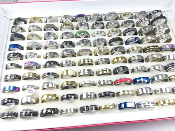 wholesale 100 pcs/lot stainless steel rings fashion jewelry party ring weeding ring mixed random style, Silver
wholesale 100 pcs/lot stainless steel rings fashion jewelry party ring weeding ring mixed random style, Silver