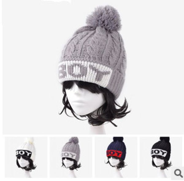 wholesale-2015 winter boy letter knitted fur ball hat male female beanies skullies balaclava gorros casual bonnet for women men, Blue;gray
wholesale-2015 winter boy letter knitted fur ball hat male female beanies skullies balaclava gorros casual bonnet for women men, Blue;gray