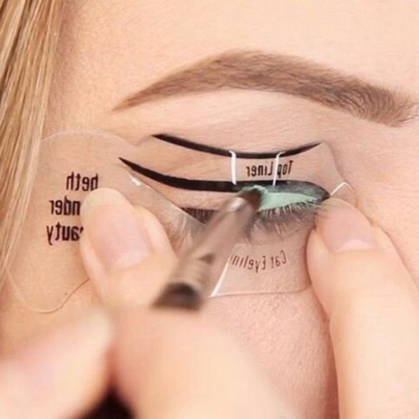 Wholesale-2pcs New Eyeliner Card Auxiliary Tools Eyeliner Stencils for Eyebrows Template Fard a Paupiere DIY Pochoir Card
Wholesale-2pcs New Eyeliner Card Auxiliary Tools Eyeliner Stencils for Eyebrows Template Fard a Paupiere DIY Pochoir Card