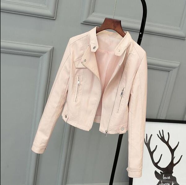 2017 весной и осенью новый женская мода бренд кожаные куртки косые ZippeR воротник кор 
2017 весной и осенью новый женская мода бренд кожаные куртки косые ZippeR воротник кор