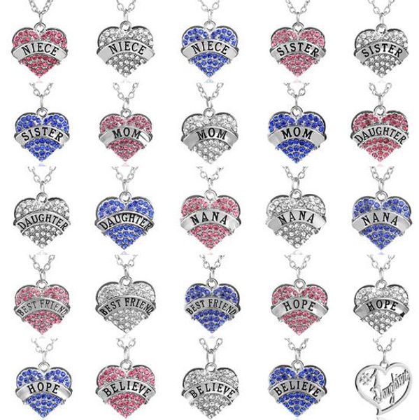 shinning diamond heart pendant necklace, share with girlfriends, daughter mom nana hope believe, and high quality, Silver
shinning diamond heart pendant necklace, share with girlfriends, daughter mom nana hope believe, and high quality, Silver