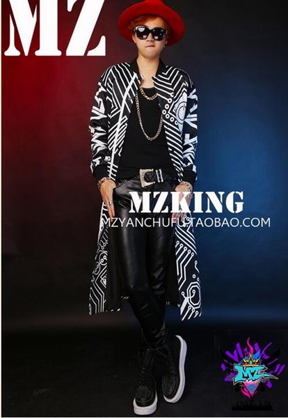 male singers to european and american fashion new nightclub black and white costumes long baseball uniform coat. s - 6 xl, Black;red
male singers to european and american fashion new nightclub black and white costumes long baseball uniform coat. s - 6 xl, Black;red