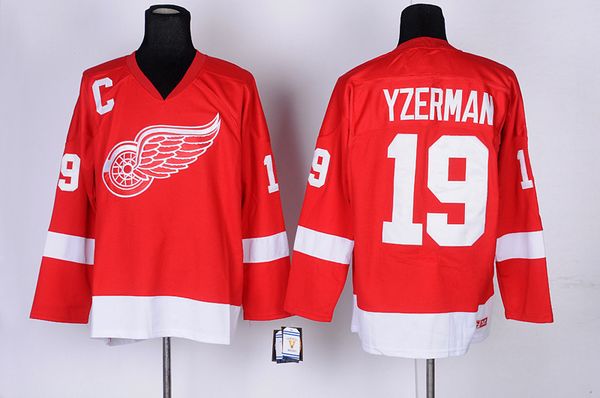 men detroit red wings ice hockey jerseys 19 steve yzerman authentic vintage ccm stitched jerseys mix order, Black;red
men detroit red wings ice hockey jerseys 19 steve yzerman authentic vintage ccm stitched jerseys mix order, Black;red