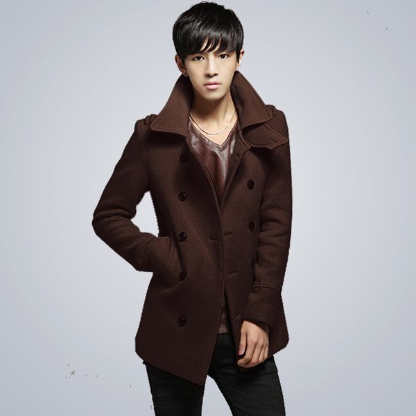 fall-men's woolen blend peacoat warm winter wool peacoat men double breasted wool pea coat men brand fashion woolen coat men, Black
fall-men's woolen blend peacoat warm winter wool peacoat men double breasted wool pea coat men brand fashion woolen coat men, Black