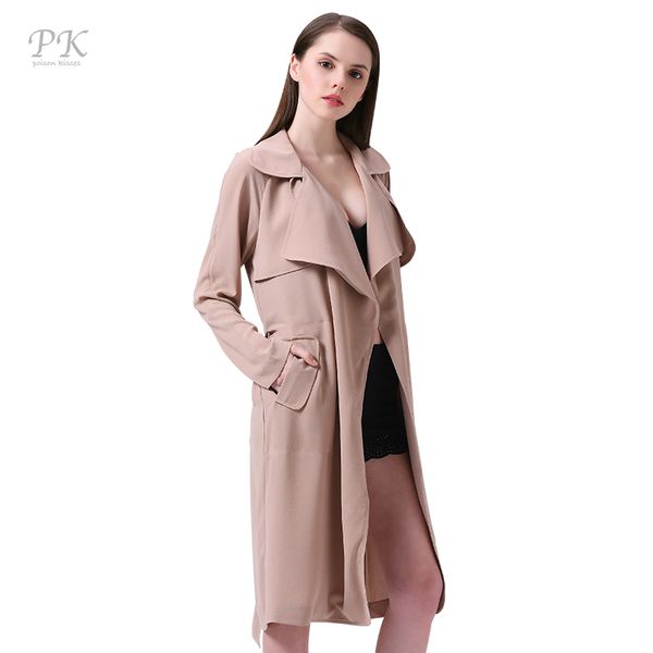 wholesale- pk camel trench coat for women turndown collar womens trench coats british style clothing long coat female womens windbreakers, Tan;black
wholesale- pk camel trench coat for women turndown collar womens trench coats british style clothing long coat female womens windbreakers, Tan;black