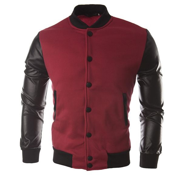 new autumn fashion style pachwork men's jacket coat casual sweatshirt hoodie coat jacket brand baseball jacket, Black
new autumn fashion style pachwork men's jacket coat casual sweatshirt hoodie coat jacket brand baseball jacket, Black