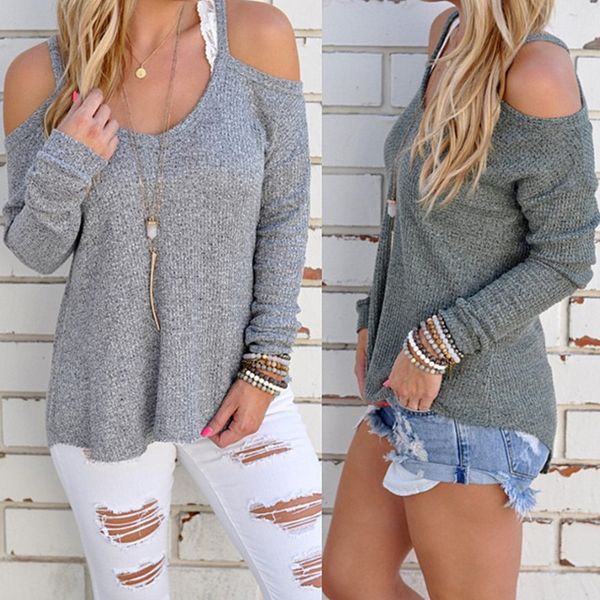 wholesale- fashion new spring off the shoulder long sleeve solid color women blouse pullover sweater, White;black
wholesale- fashion new spring off the shoulder long sleeve solid color women blouse pullover sweater, White;black