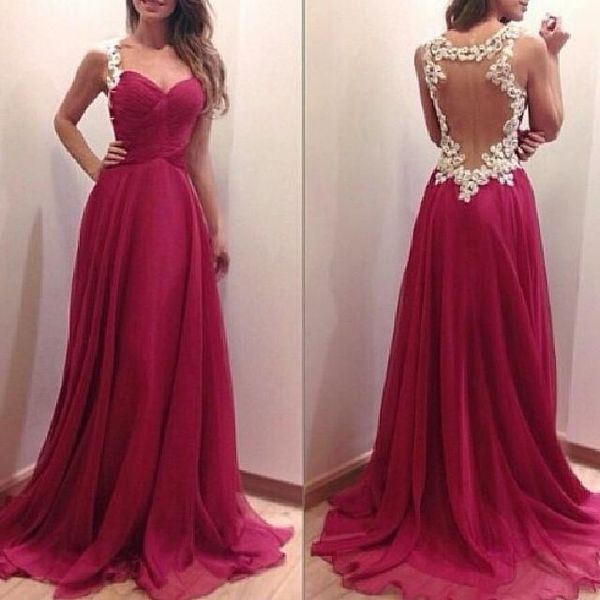 real image lace applique a-line burgundy long formal evening dresses no sleeve sheer illusion back party prom dress gowns exquisite, Black;red
real image lace applique a-line burgundy long formal evening dresses no sleeve sheer illusion back party prom dress gowns exquisite, Black;red