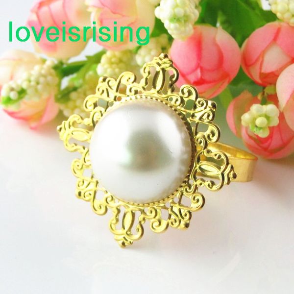 100pcs ivory pearl gold plated vintage style napkin rings wedding bridal shower napkin holder-- ing
100pcs ivory pearl gold plated vintage style napkin rings wedding bridal shower napkin holder-- ing