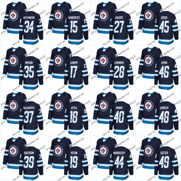 2017-2018 Season Winnipeg Jets Jerseys 15 Matt Hendricks 17 Adam Lowry 18 Bryan Little 19 Nic Petan 27 Nikolaj Ehlers Hockey Jersey
2017-2018 Season Winnipeg Jets Jerseys 15 Matt Hendricks 17 Adam Lowry 18 Bryan Little 19 Nic Petan 27 Nikolaj Ehlers Hockey Jersey
