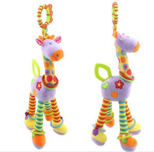 37cm Giraffe Activity Spiral Baby Bed Pram Hanging Toys Baby Stroller Plush Toy Infant Gifts Ing