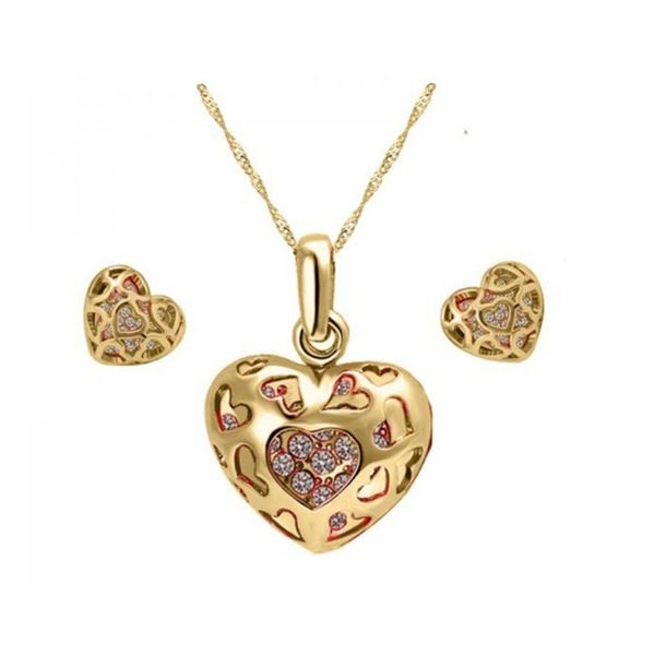 18kgp heart necklace earrings jewelry sets fashion austria crystal wedding jewelry set for women gift 1200-95, Silver
18kgp heart necklace earrings jewelry sets fashion austria crystal wedding jewelry set for women gift 1200-95, Silver