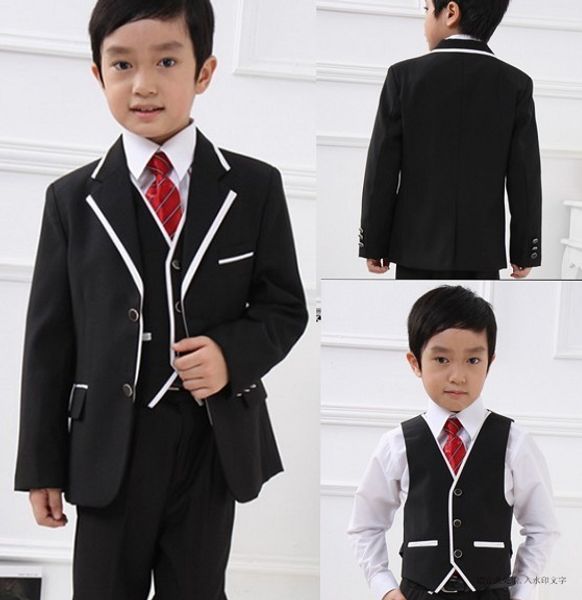 back vent two buttons black notch lapel boy' formal wear occasion kids tuxedos wedding party suits (jacket+pants+vest+tie) k62
back vent two buttons black notch lapel boy' formal wear occasion kids tuxedos wedding party suits (jacket+pants+vest+tie) k62