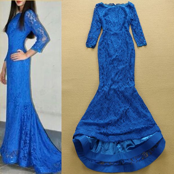 women lace swallowtail mermaid prom dress 2016 robe de soiree longue royal blue mother of the bride dresses formal evening party dresses, Black
women lace swallowtail mermaid prom dress 2016 robe de soiree longue royal blue mother of the bride dresses formal evening party dresses, Black