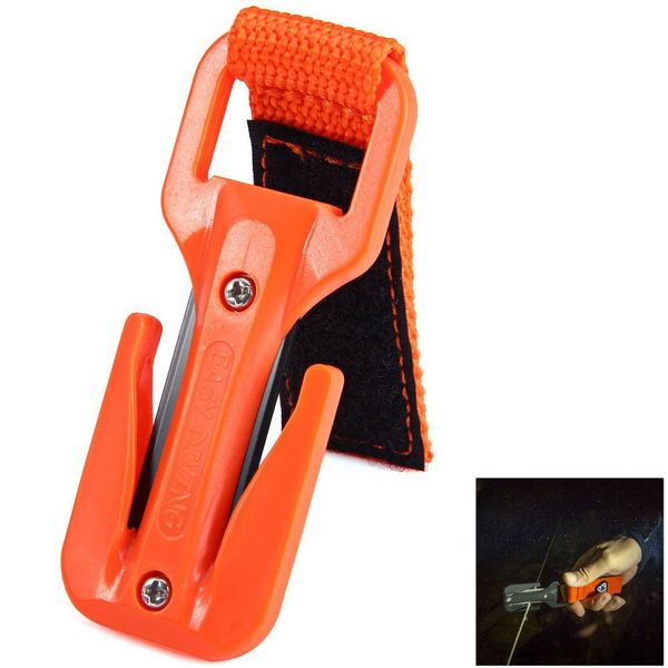 

wholesale-ezdive kf-sz scuba sport diving knife two sides line cutter with 2pcs replacement blades ing