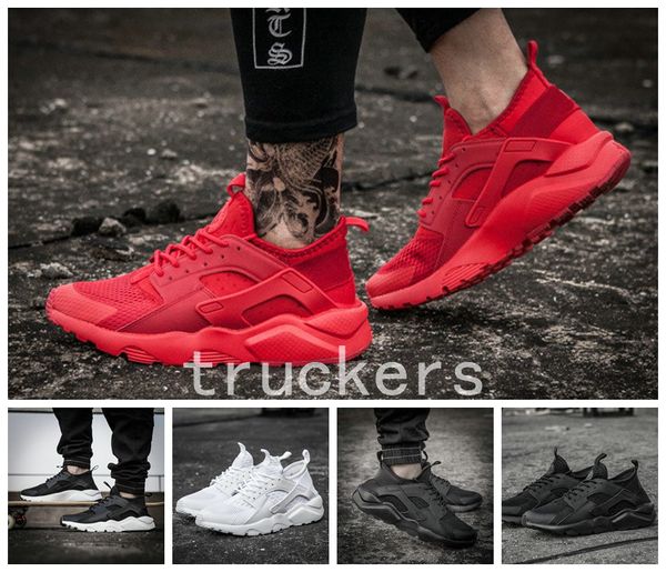 

2017 new air huarache 4 running shoes all red mesh huraches ultra breathe for men women huaraches sports hurache sneakers size 36-46