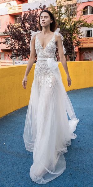 liz martinez a line wedding dress boho deep v neck lace appliques backless garden country beach vestidos de novia bridal gowns, White
liz martinez a line wedding dress boho deep v neck lace appliques backless garden country beach vestidos de novia bridal gowns, White